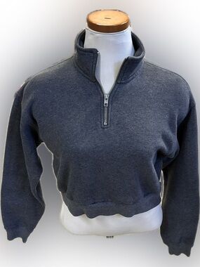 TNA Quarter Zip Crop Sweatshirt
